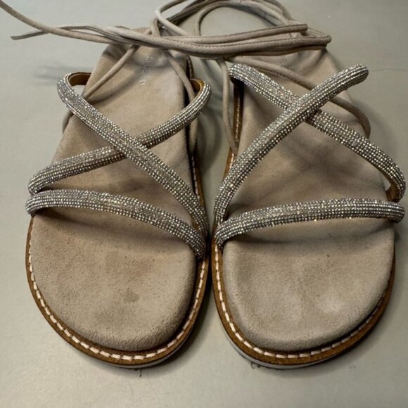 G Fusion Rhinestone Wrap Sandals - Size 7 | Italian-Made - Picture 1 of 14